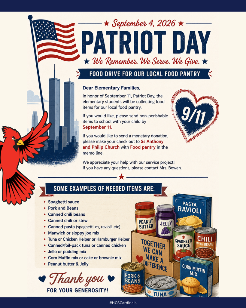 #HCSCardinals Food Drive