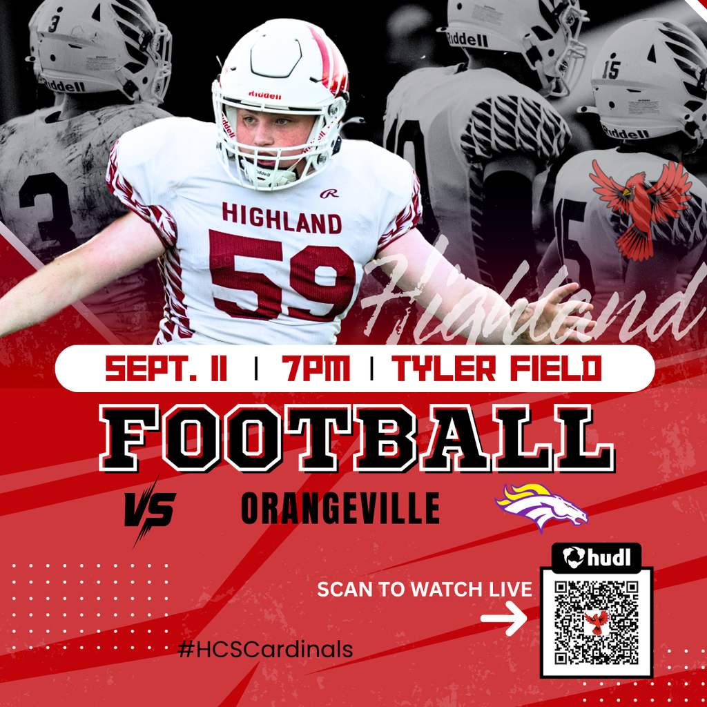Week IV Highland FB @ Home vs Orangeville 7PM