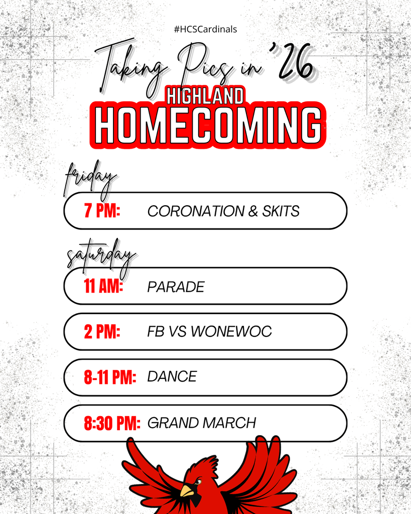 Coronation Friday & Homecoming Saturday Schedule of events