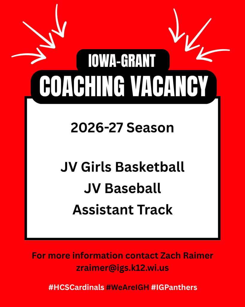Iowa Grant coaching Vacancies 2026-27