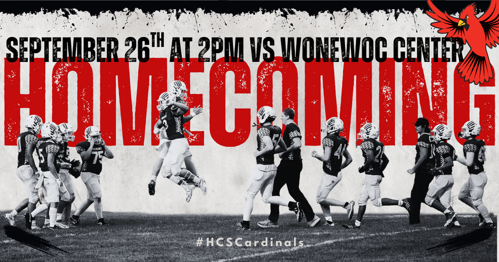 Homecoming FB vs Wonewoc Center @ 2pm 9/26/26