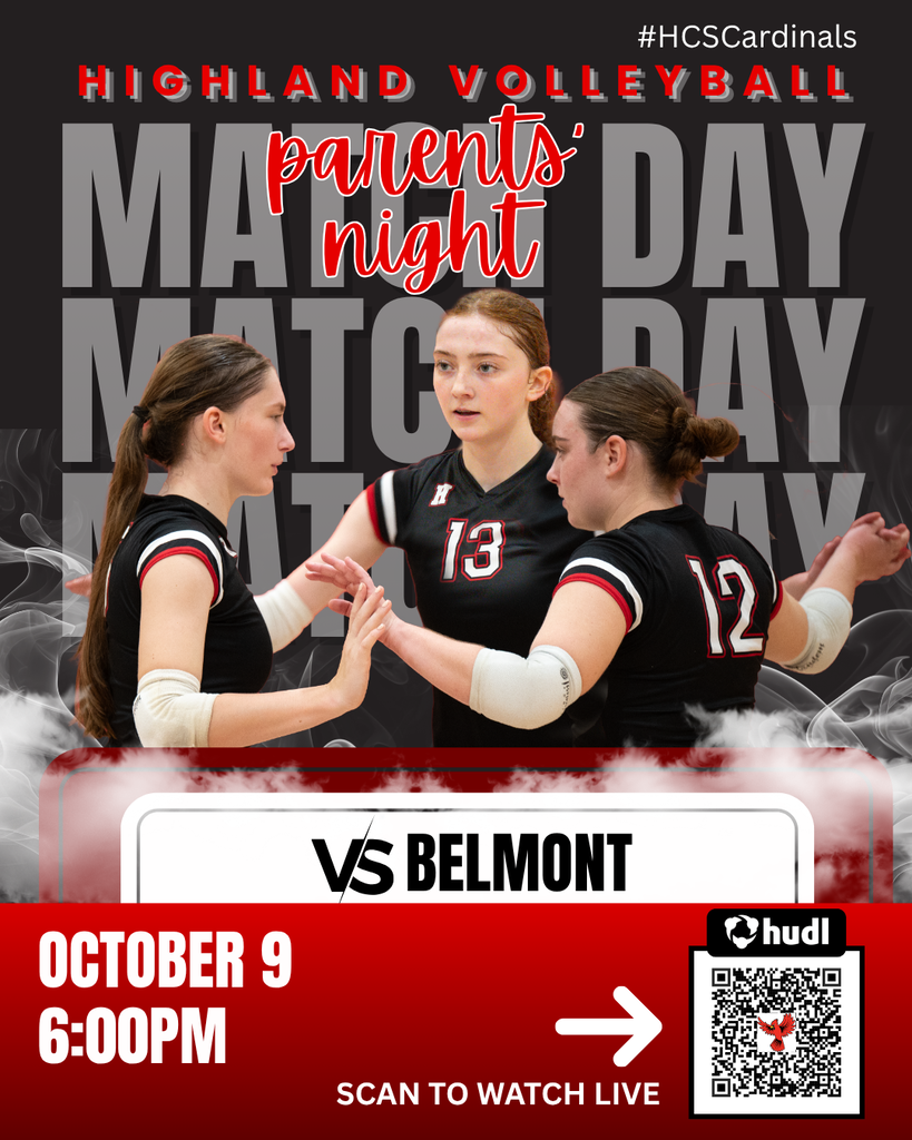 Parent's Night HS VB 10/9 @ 6pm