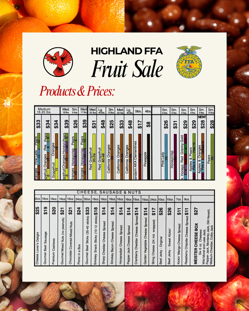 Highland FFA Product Prices