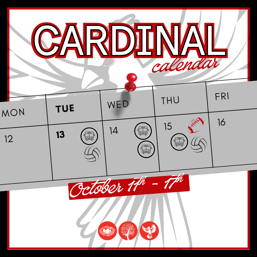 Cardinal Calendar October 11 - 17