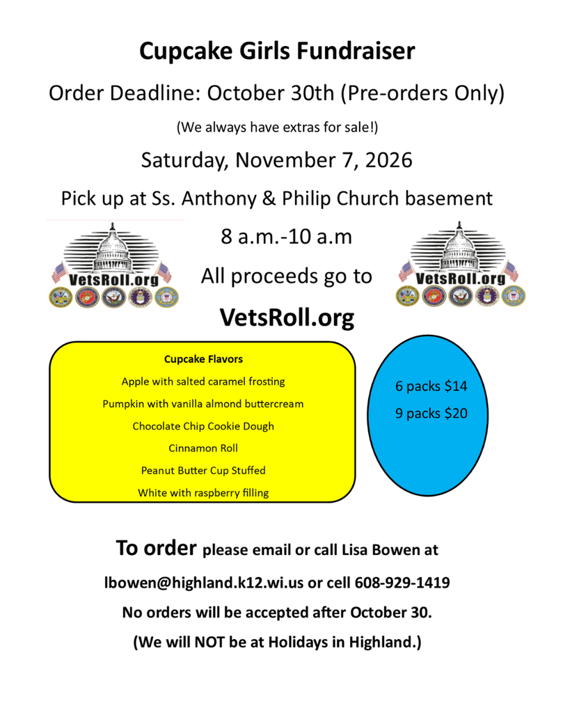 Cupcake Girls VetsRoll Fall Fundraiser