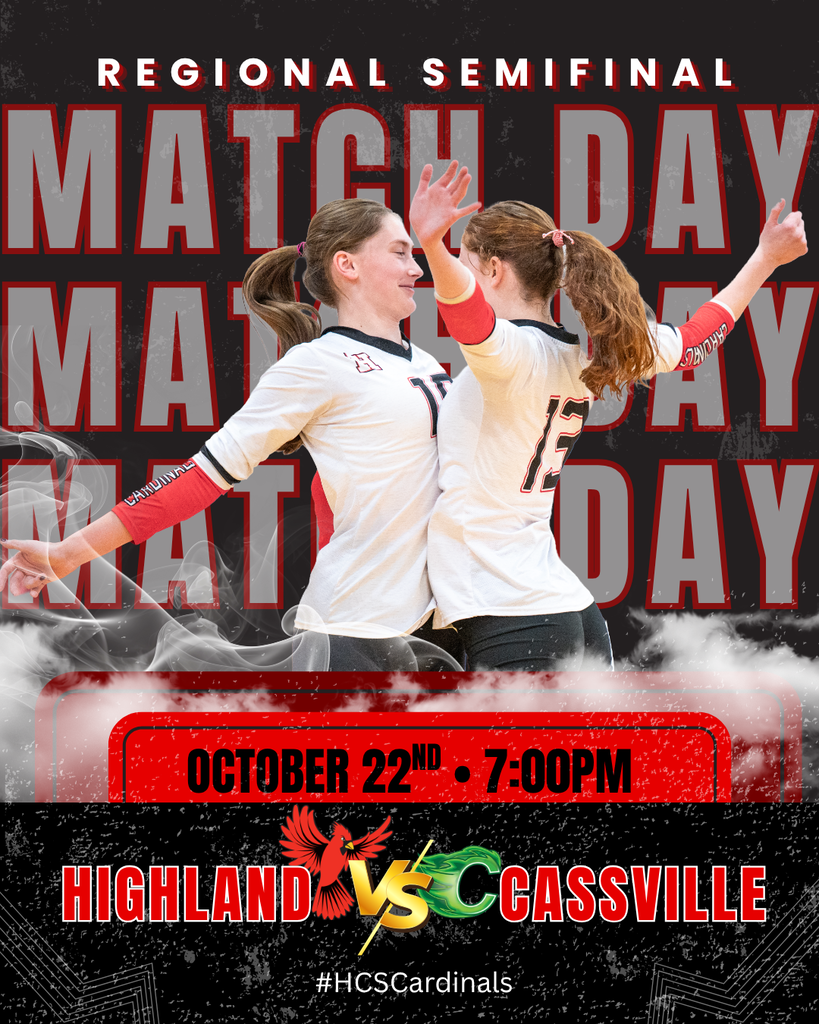 10/22/26 VB Regional SemiFinal @ Highland vs Cassville 7PM