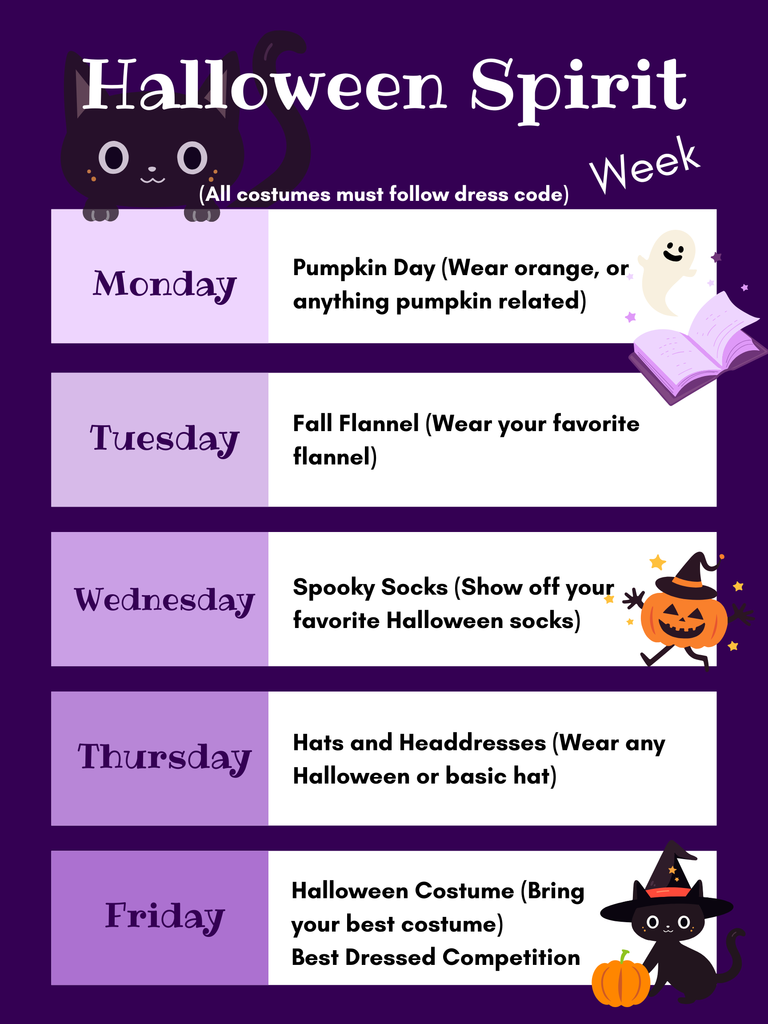 Halloween Spirit Week