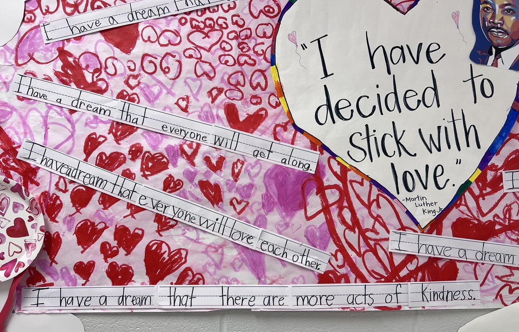 ❤️✨ First Grade Dreaming Big! ✨❤️  Our first grade students have been learning about the incredible life and lasting impact of Dr. Martin Luther King, Jr. As part of their classwork, they explored his famous “I Have a Dream” speech and reflected on how they can help make the world a kinder place.  To celebrate MLK Day and Valentine’s Day, students wrote and displayed their own dreams for a better, more caring world. Their thoughtful words and bright ideas are a wonderful reminder that even our youngest learners can make a big difference.  Be sure to check out their beautiful display—and stay tuned for a video of their work! 💭💕