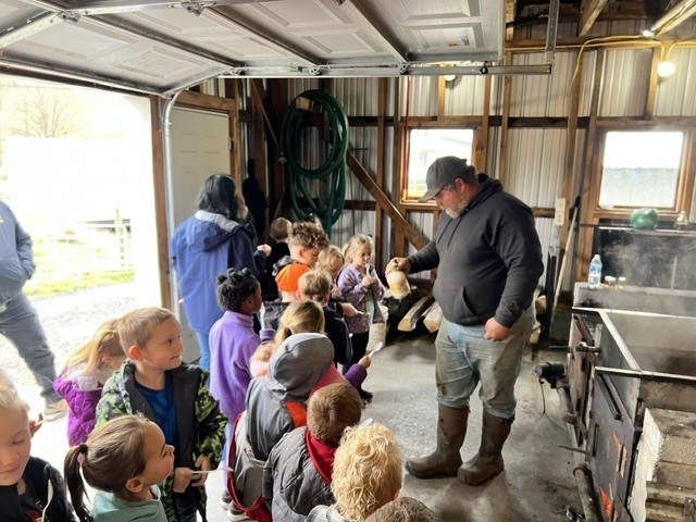 🍁🌳 Kindergarten Maple Adventure!  Our Kindergarten students had the opportunity to visit one of the newest maple camps on the map this year—Pleasant Brook Farms! Students enjoyed learning about the maple process firsthand and exploring this exciting new addition to our local maple community.  What a sweet experience! 🍁✨