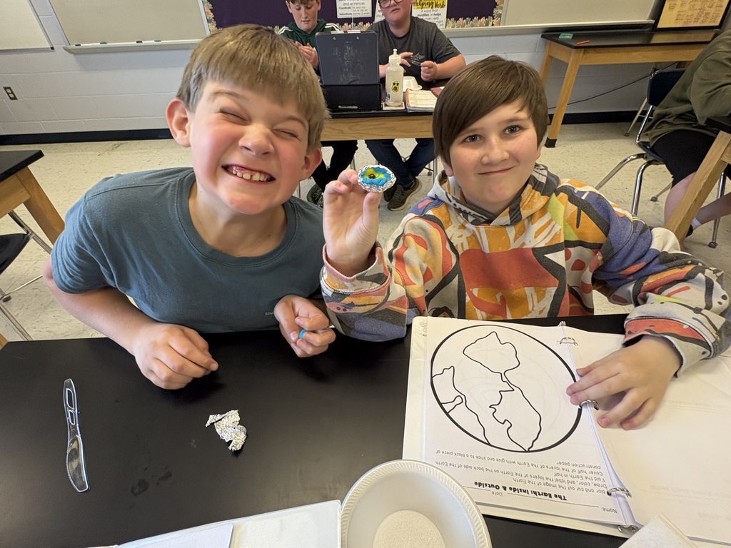 Our 5th grade students are diving into the layers of the Earth! 🌍 To kick off the week after spring break, they created hands-on models using marbles, play-dough, and aluminum foil. The activity was a big hit—students loved getting a close-up look at what’s beneath the Earth’s surface!