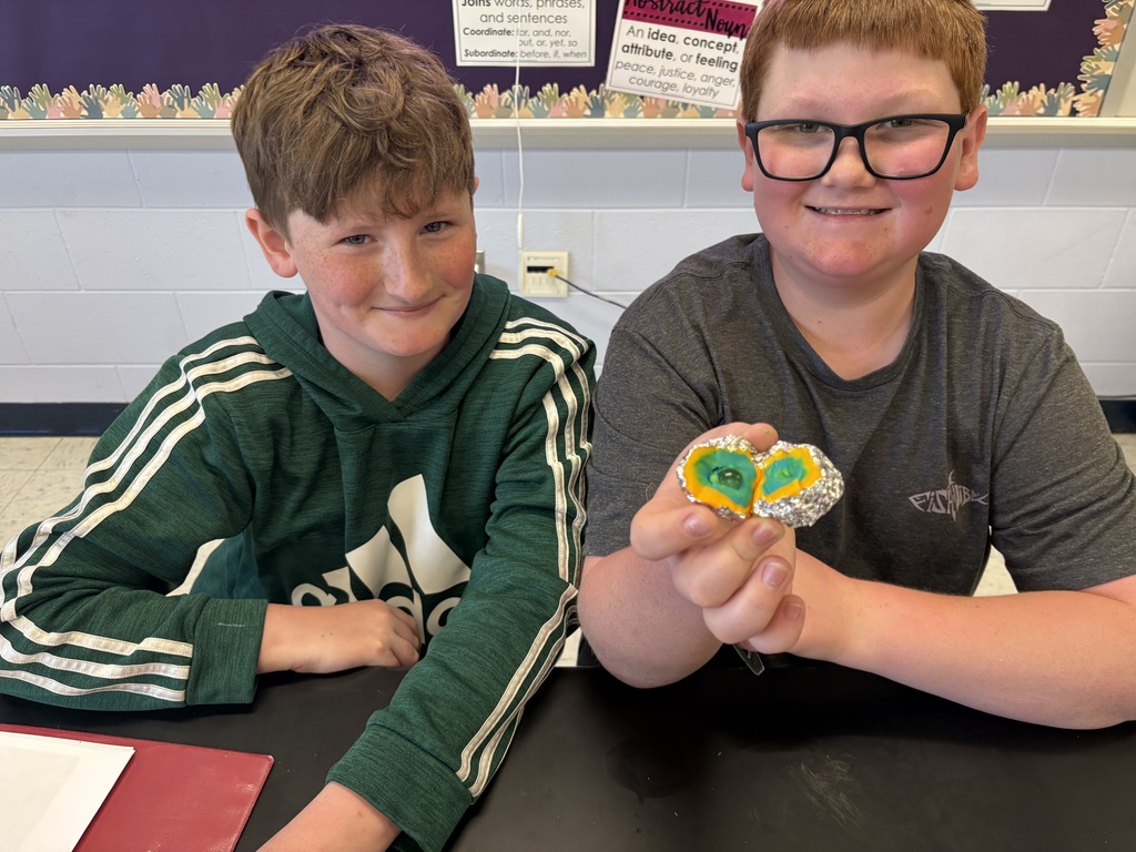 Our 5th grade students are diving into the layers of the Earth! 🌍 To kick off the week after spring break, they created hands-on models using marbles, play-dough, and aluminum foil. The activity was a big hit—students loved getting a close-up look at what’s beneath the Earth’s surface!