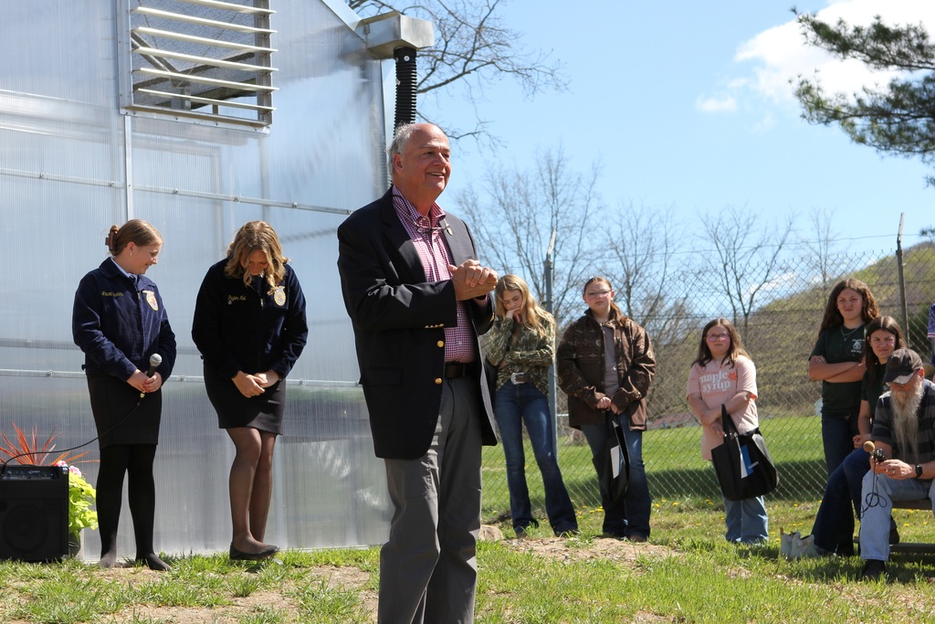 ✂️ A Growing Moment for Highland County! ✂️🌱  During Ag Day on Friday, we proudly celebrated the ribbon cutting of our new greenhouse—a project that will serve our students for years to come!  We were honored to hear from special speakers Delegate Runion, Joe Guthrie, and Brie Cox, who each shared their support for agricultural education and the importance of investing in our students’ futures. The moment was made official as Mrs. Neil cut the ribbon, marking the beginning of an exciting new chapter for our program!  A special thank you to Dr. Nycum, our Highland County School Board members, and the Highland County Board of Supervisors for their vision and support in making this greenhouse dream a reality.  This new space creates incredible hands-on learning opportunities, allowing students to explore plant science, sustainability, and real-world agricultural practices in a meaningful way. 🌿  🌸 Come see it for yourself! Join us for our Plant Sale on Saturday, May 9th—we can’t wait to share what our students have been growing!  #GoRams #AgEducation #GrowingTheFuture