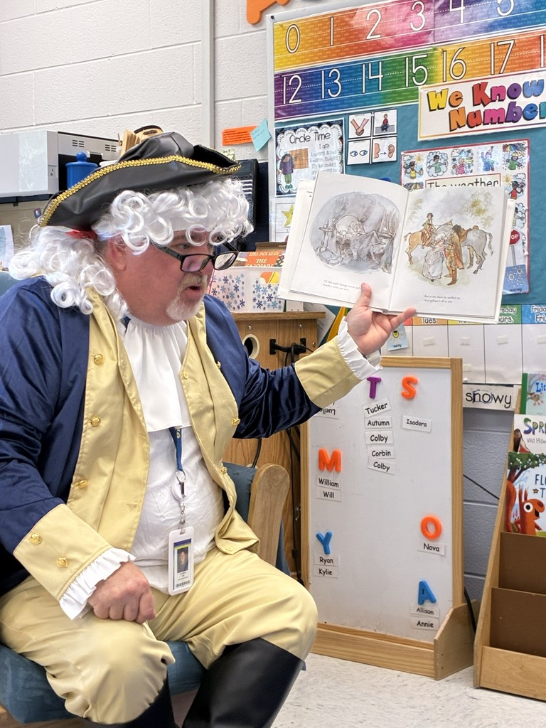 🇺🇸  Our preschoolers had a special visit from none other than George Washington today! He stopped by to read a story… but things got a little interesting when his teeth fell out mid-visit! 😆🦷  The students were full of giggles while learning a little history along the way—definitely a moment they won’t forget! ❤️📚  We love bringing learning to life in fun and memorable ways. Way to go, Rams! 🐏👏