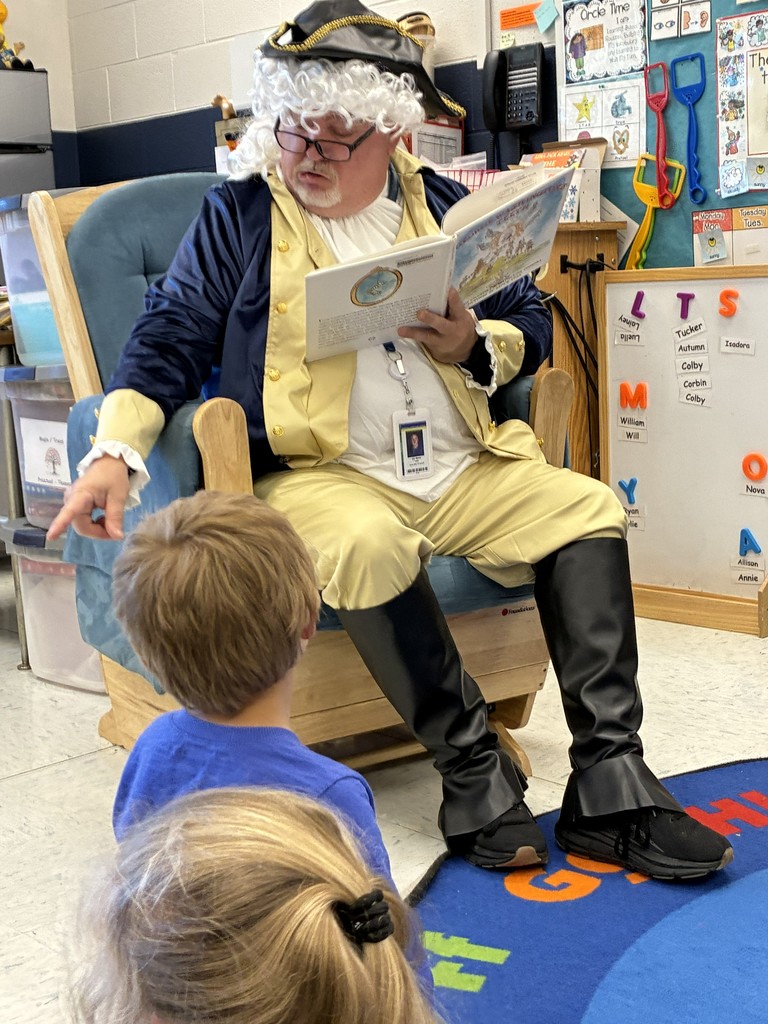 🇺🇸  Our preschoolers had a special visit from none other than George Washington today! He stopped by to read a story… but things got a little interesting when his teeth fell out mid-visit! 😆🦷  The students were full of giggles while learning a little history along the way—definitely a moment they won’t forget! ❤️📚  We love bringing learning to life in fun and memorable ways. Way to go, Rams! 🐏👏