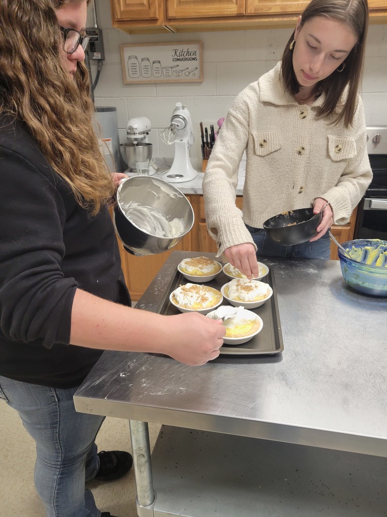 Today Culinary Arts students ended the week on a sweet note.  They made peanut butter and apple pies.  We began with our homemade crust and layered on the goodness from there.  Great job guys!