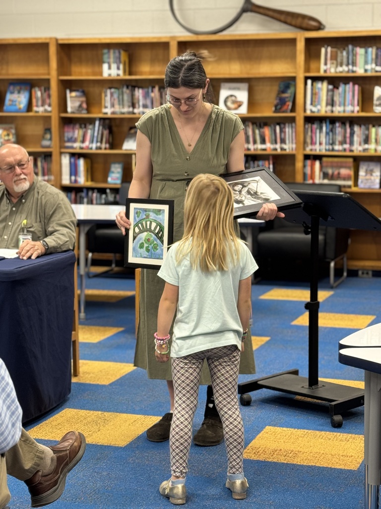 🎉  At last night’s School Board meeting, Dr. Nycum and Mr. Good proudly recognized two outstanding staff members for their dedication and impact on our students:  🍎 Mr. Warf – 2025–2026 Teacher of the Year ⭐ Mr. Vernon Simmons – 2025–2026 Support Staff Member of the Year  Both honorees were also presented with gift cards from the PTO in appreciation of their hard work and commitment. Congratulations on this well-deserved recognition!  We also celebrated the artistic achievements of several talented students! Mrs. Deeds recognized Lyla Swecker (Kindergarten), Lucy Honaker (Middle School), and Paula Gomez (11th Grade) for having their artwork selected to compete in the VSBA Regional Art Contest. While they did not place in the competition, being selected to represent our schools at the regional level is an incredible accomplishment! Each student received their framed artwork, a certificate, and a commemorative pin in recognition of their achievement.  We are so proud of these staff members and students for representing Highland County Public Schools so well! 💙💛