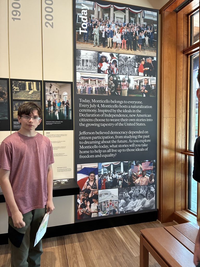 🏛️  Our Highland High School gifted middle and high school students recently enjoyed an enriching trip to Thomas Jefferson’s home, Monticello! Students toured the historic home and grounds, learning fascinating details about Jefferson’s life, family, careers, and many accomplishments. 🇺🇸✨  The adventure continued with a visit to the University of Virginia, where students explored the campus and compared its architectural features to those they observed at Monticello. They were especially amazed by the impressive Alderman Library, spanning 5 floors and more than 250,000 square feet! 🤯📖  What a wonderful opportunity to bring history, architecture, and higher education to life through hands-on learning! 💙💛