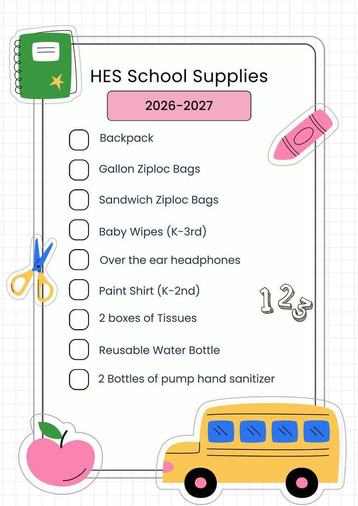 HES supply list 