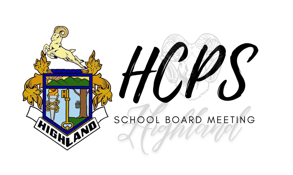 Highland County School Board Meeting Wednesday, August 12, 2026 · 7:00pm Highland High School Library Public Packet: https://aptg.co/6-sfSF To join by Google Meet video: https://meet.google.com/hoc-suso-foz To join by phone: (US) +1 484-746-4148 PIN: 513 580 180#