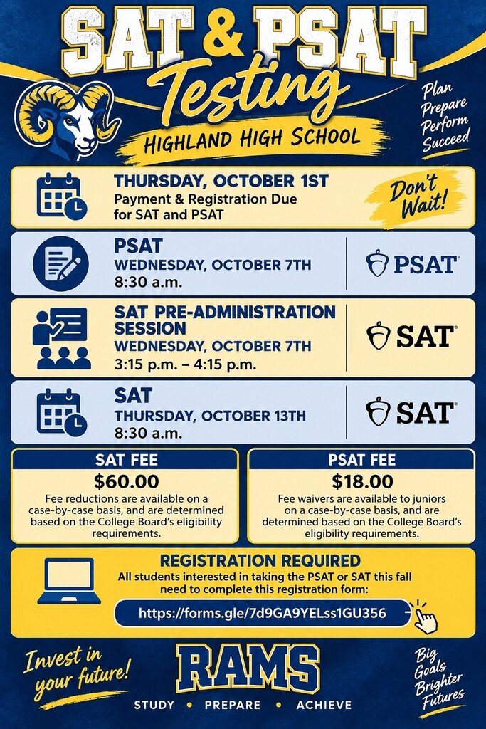SAT and PSAT TESTING