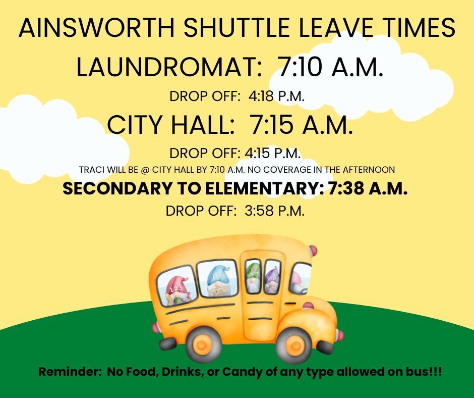 Ainsworth Shuttle Time