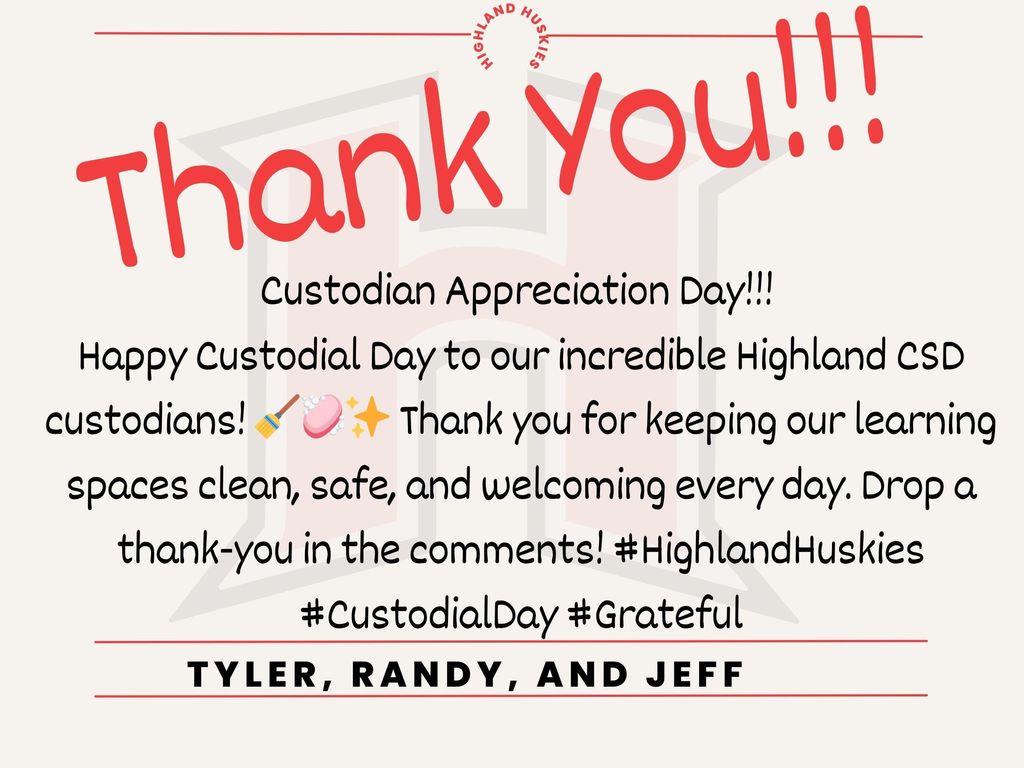 Thank You Custodians 