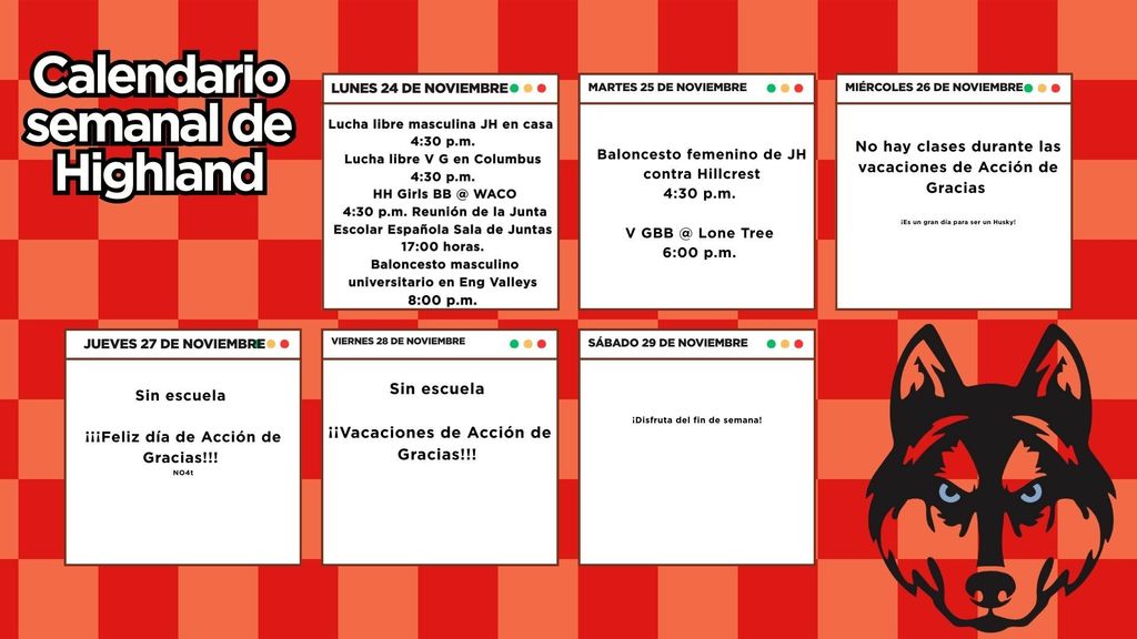 📢This Week At Highland📢