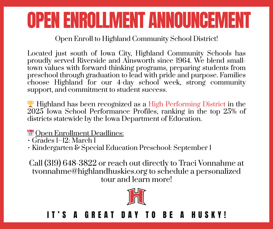 Open Enrollment Annoucement