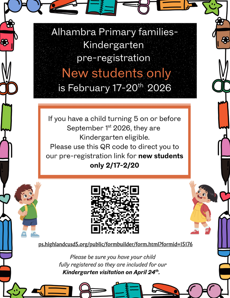 Kindergarten Pre-Registration  - Current PreK Students