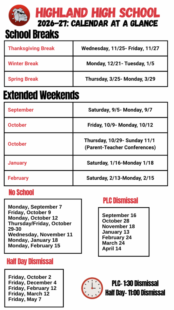 HHS Calendar 