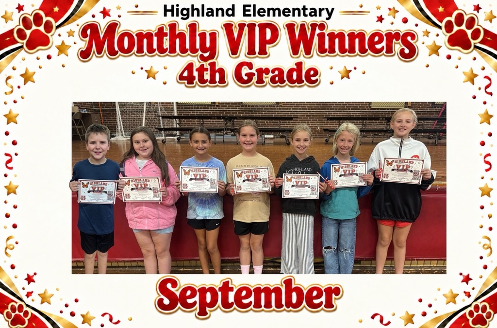 4th Grade VIP Winners