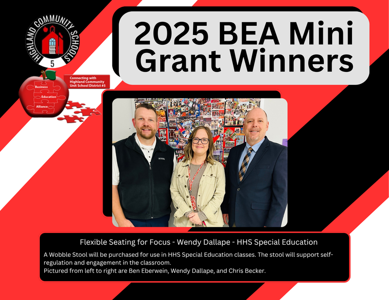 Highland High School BEA Mini Grant winner Wendy Dallape. 