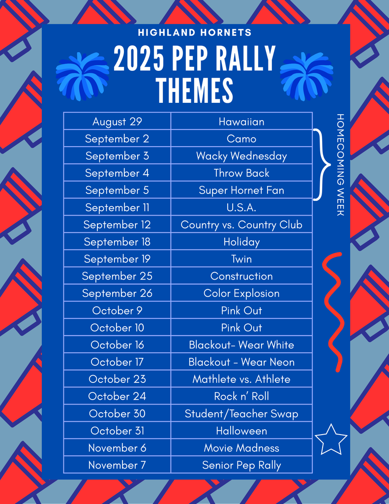 2025 Pep Rally Themes