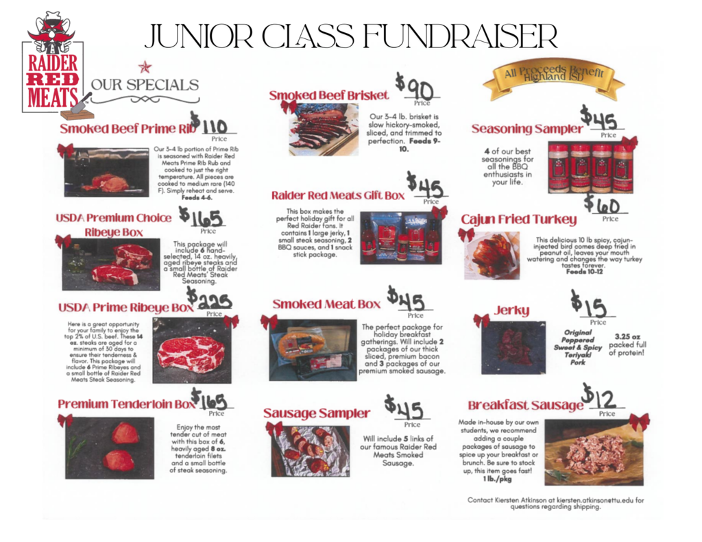 Raider Red Meat Sales