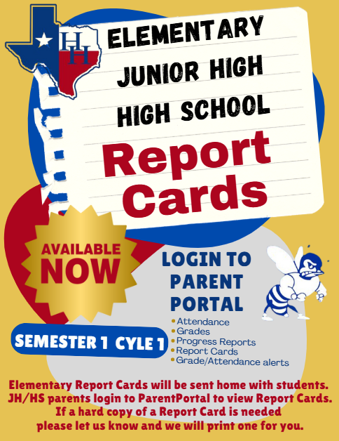 Semester 1 Cycle 1 Report Cards Available Now