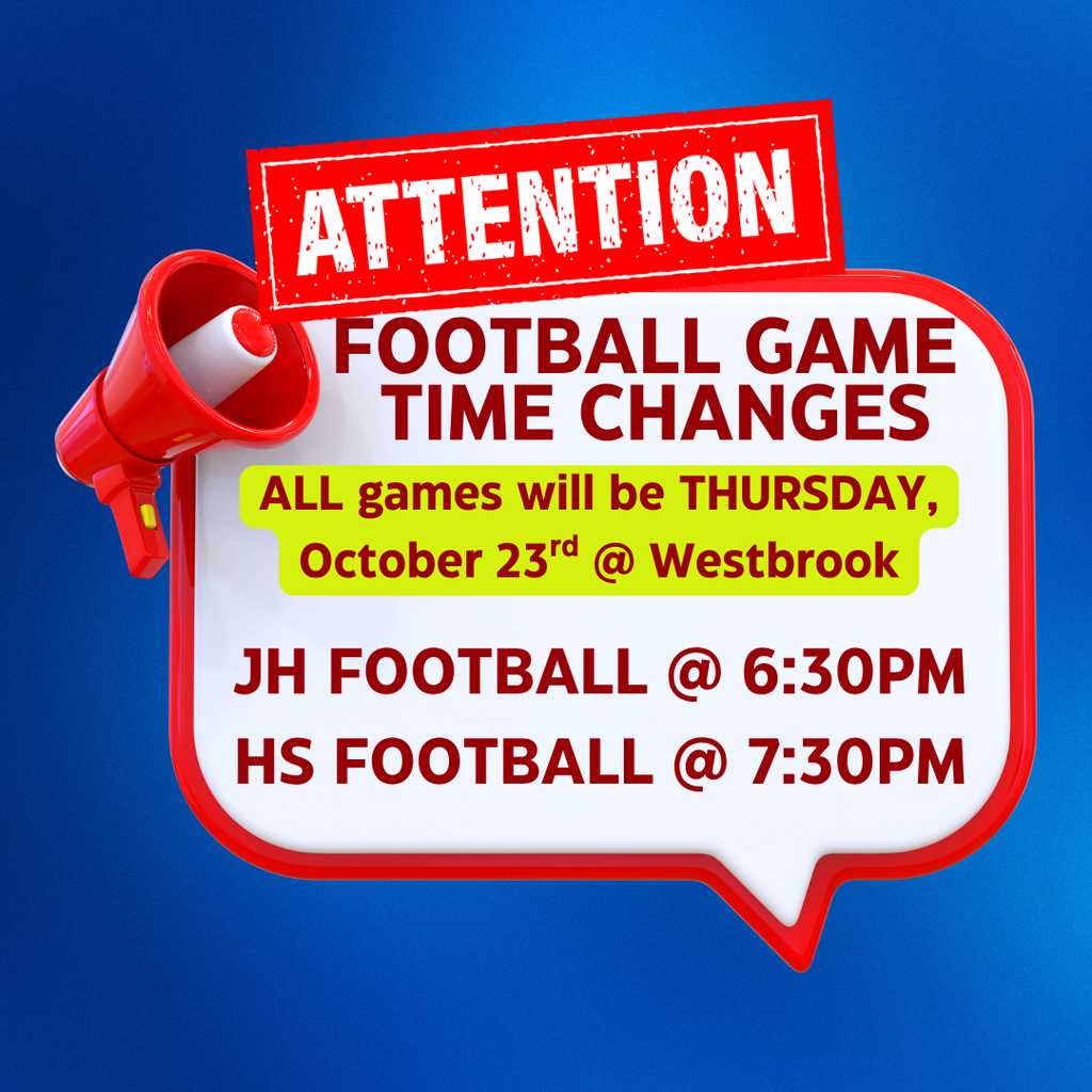 Football at Westbrook Thursday night