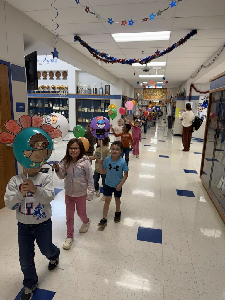 hallway balloon parade