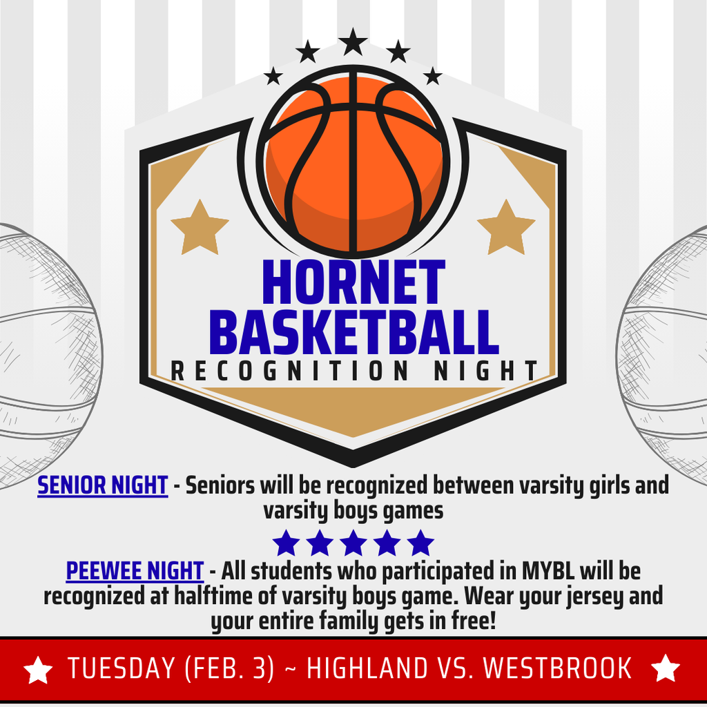 Hornet Basketball Recognition Night - Feb 3