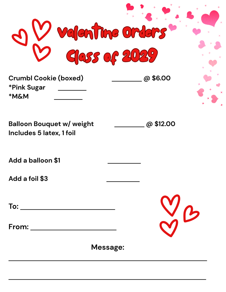 Crumbl Cookie Order Form