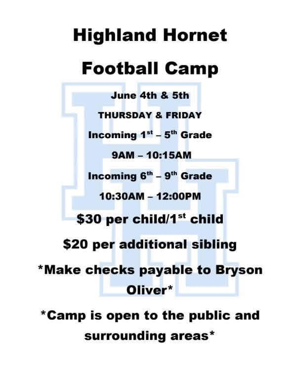 Football camp flyer