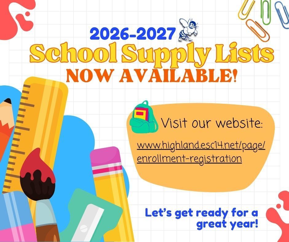 2026-2027 School Supply List Now Available