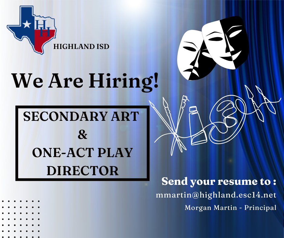 We are Hiring! SECONDARY ART & OAP Director