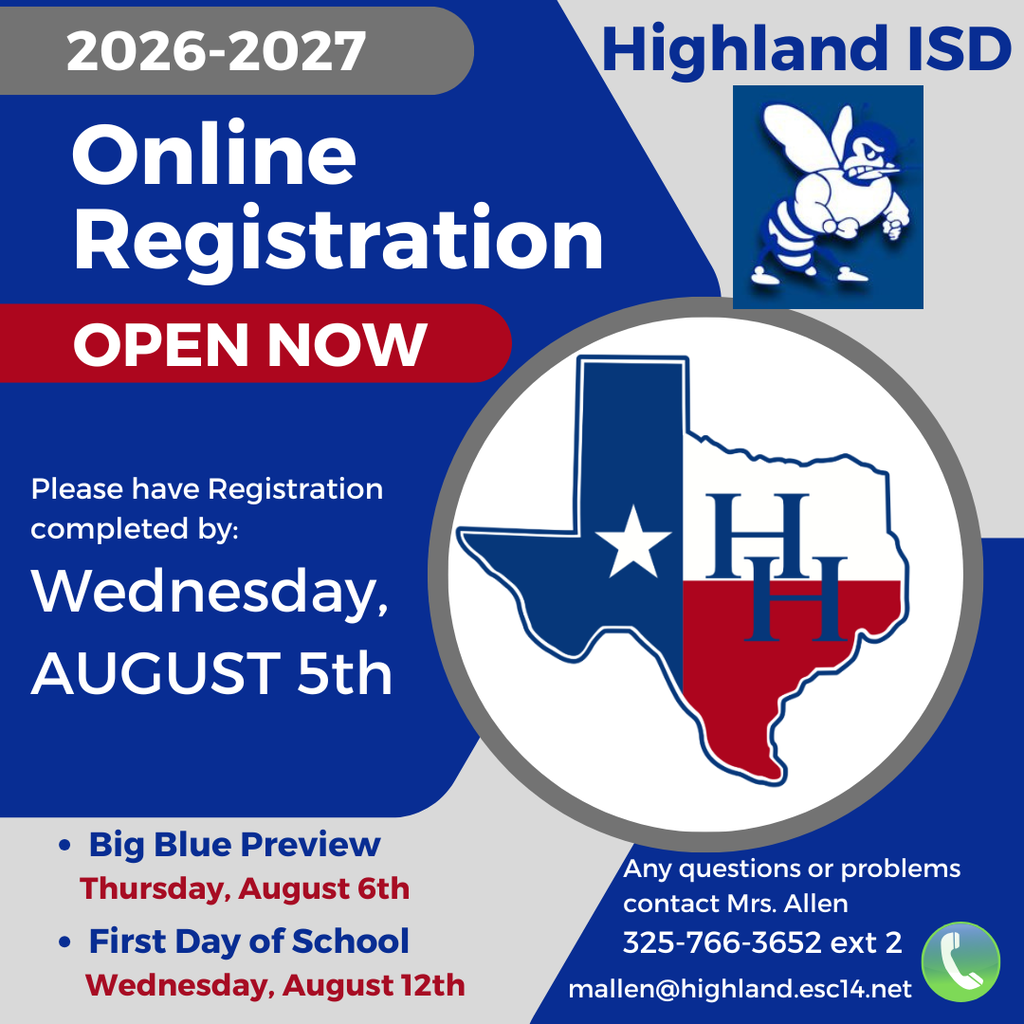 Online Registration Open for 2026-2027