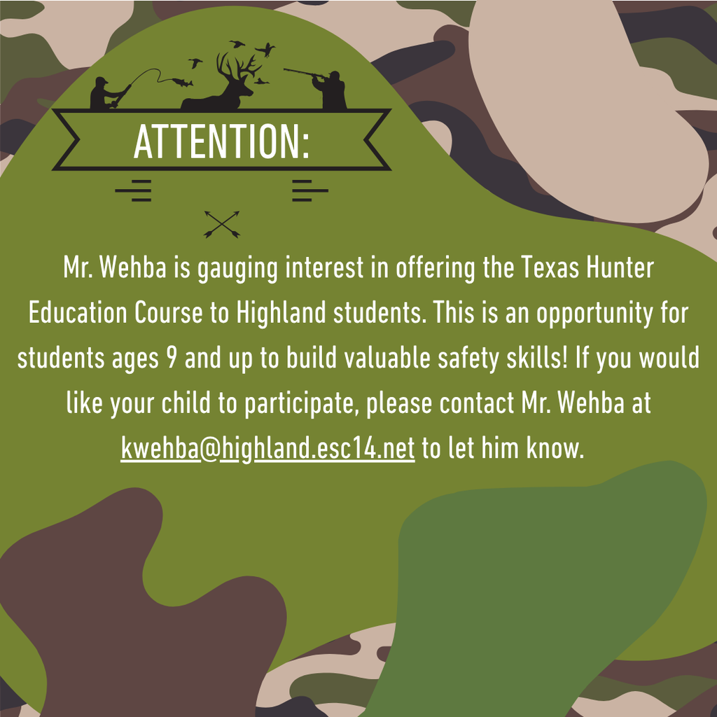 Hunter Education Course Opportunity