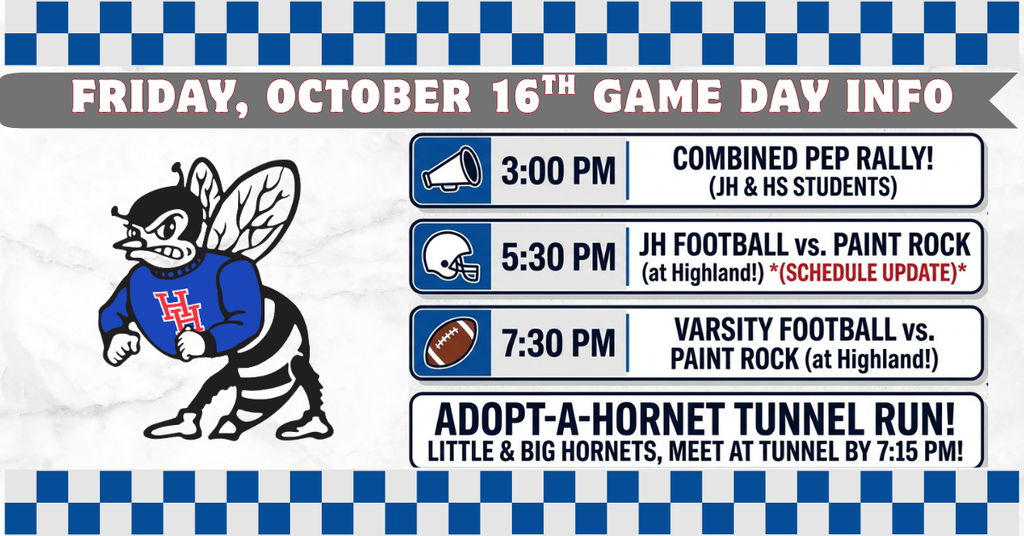 Friday Game Day Info