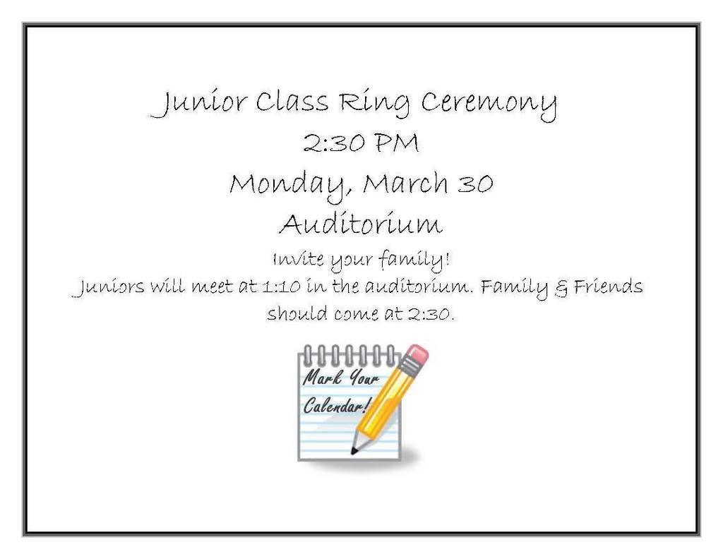 Junior Class Ring Ceremony