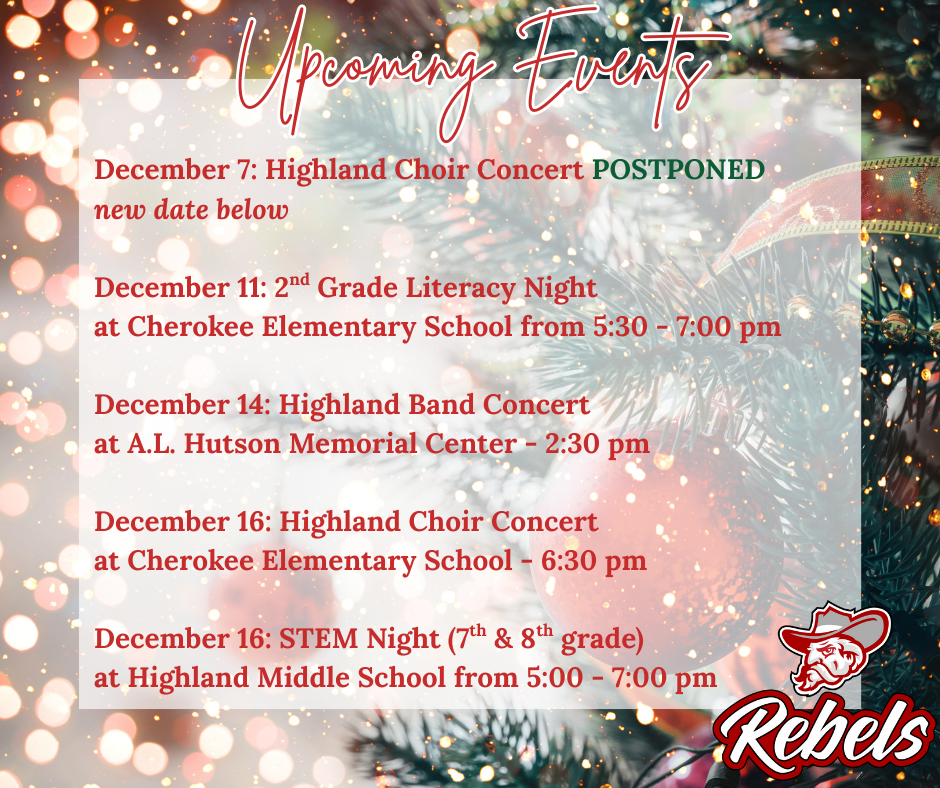 December Calendar Events