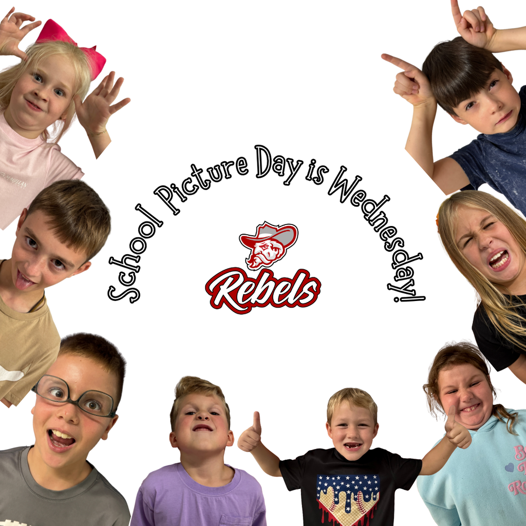 📸 SCHOOL PICTURE DAY IS WEDNESDAY!  Get those smiles ready, Rebel Nation! School Picture Day is Wednesday across Highland School District for students in Preschool through 11th grade.  Students should have brought home an order form either at the end of last week or today with information for pre-ordering picture packages. If you don't pre-order, no worries—pictures may also be purchased after Picture Day.