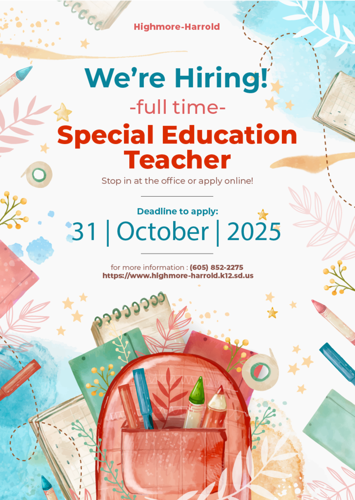 SPED Job Opening Poster