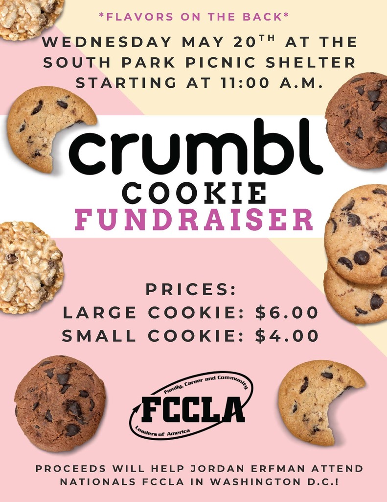 crumbl flyer fccla fundraiser